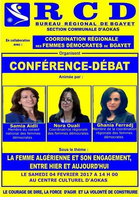 Conférence des femmes démocrates du RCD à Aokas 04 Fevrier 2017 1405