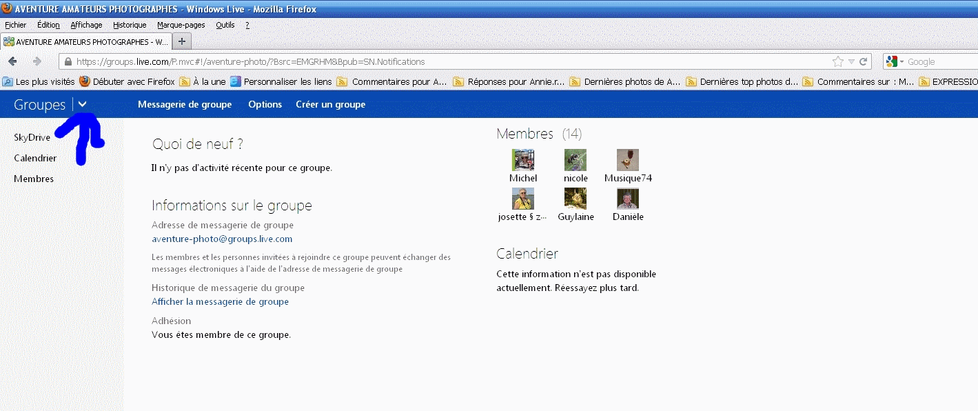 POSTER DES PHOTOS ET AUTORISER DES COMMENTAIRES DS SON SKYDRIVE PERSO SUR WINDOWS LIVE Daniel12