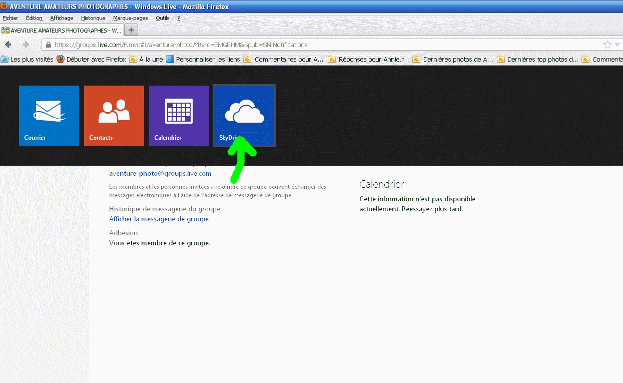 POSTER DES PHOTOS ET AUTORISER DES COMMENTAIRES DS SON SKYDRIVE PERSO SUR WINDOWS LIVE  Daniel13