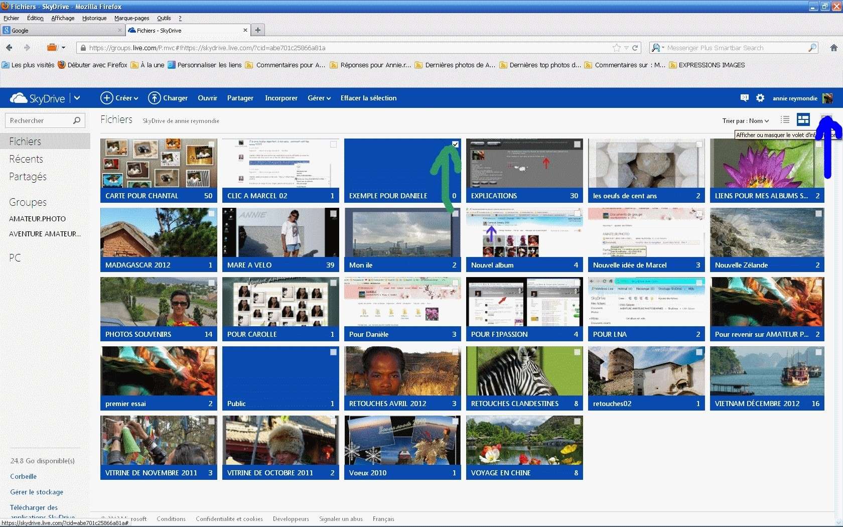 POSTER DES PHOTOS ET AUTORISER DES COMMENTAIRES DS SON SKYDRIVE PERSO SUR WINDOWS LIVE  Daniel13