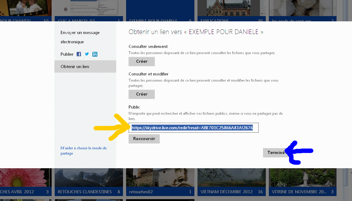 POSTER DES PHOTOS ET AUTORISER DES COMMENTAIRES DS SON SKYDRIVE PERSO SUR WINDOWS LIVE Daniel16