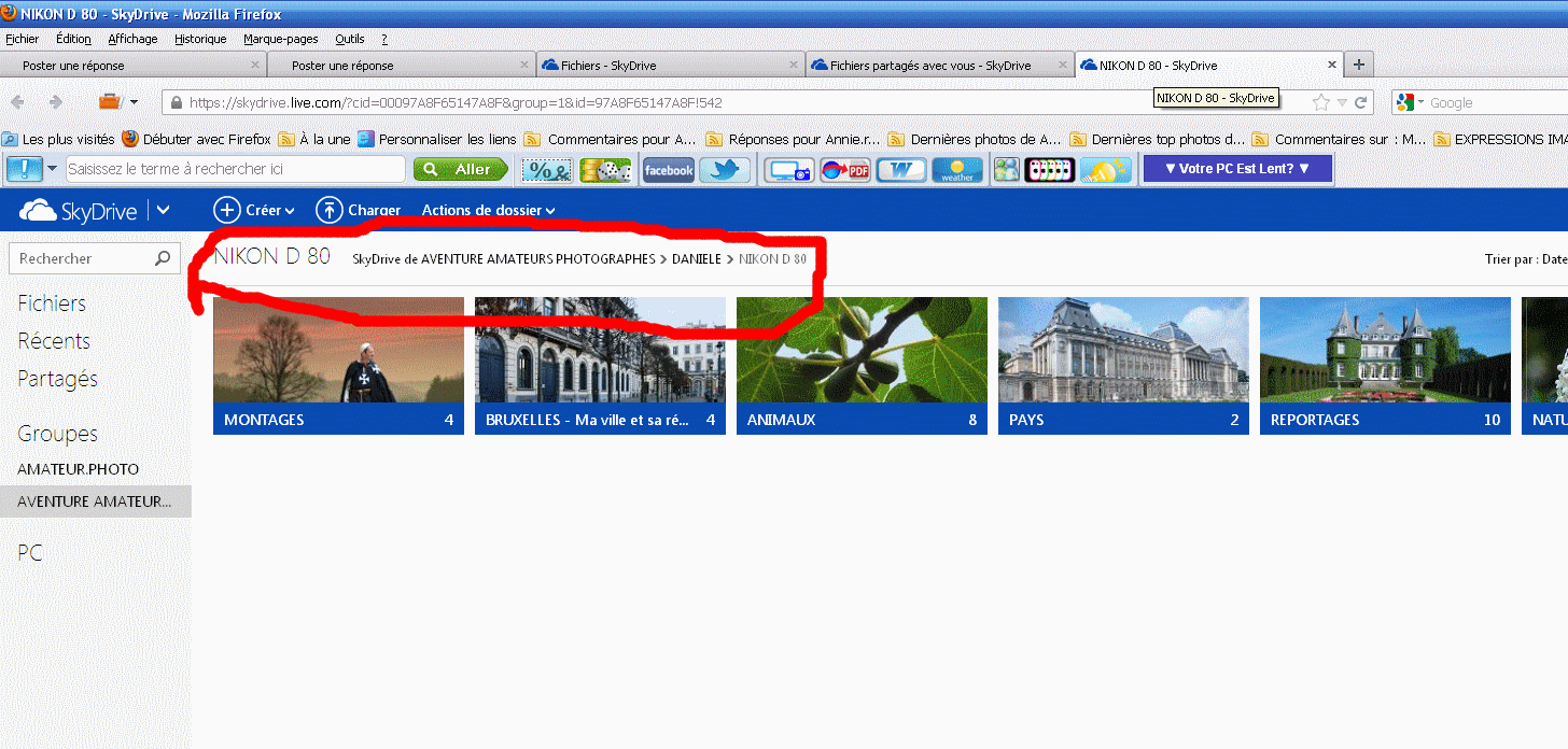 POSTER DES PHOTOS ET AUTORISER DES COMMENTAIRES DS SON SKYDRIVE PERSO SUR WINDOWS LIVE  Daniel19