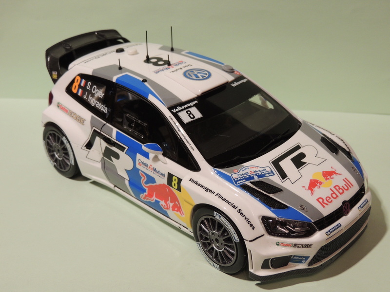 volkswagen polo r wrc 2013 sébastien ogier rallye de france .  belkits  1/24 9611