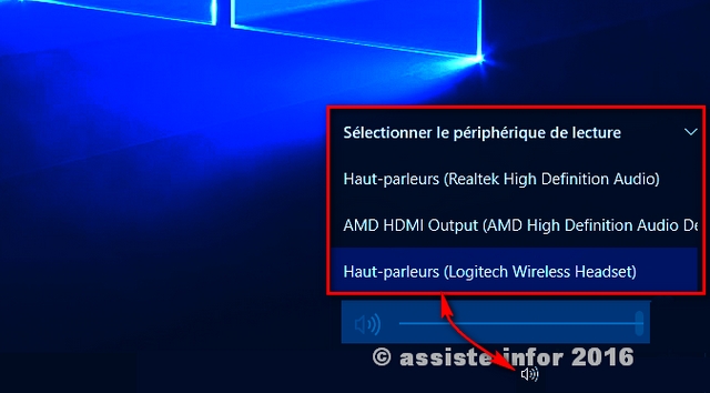 Windows 10: basculer rapidement entre haut-parleurs et casque audio Audio_10