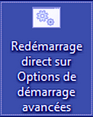 Windows 10 : créer un raccourci pour options de démarrage avancé Redyma10