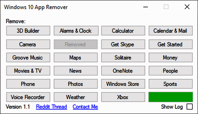 Windows 10 App Remover Window10