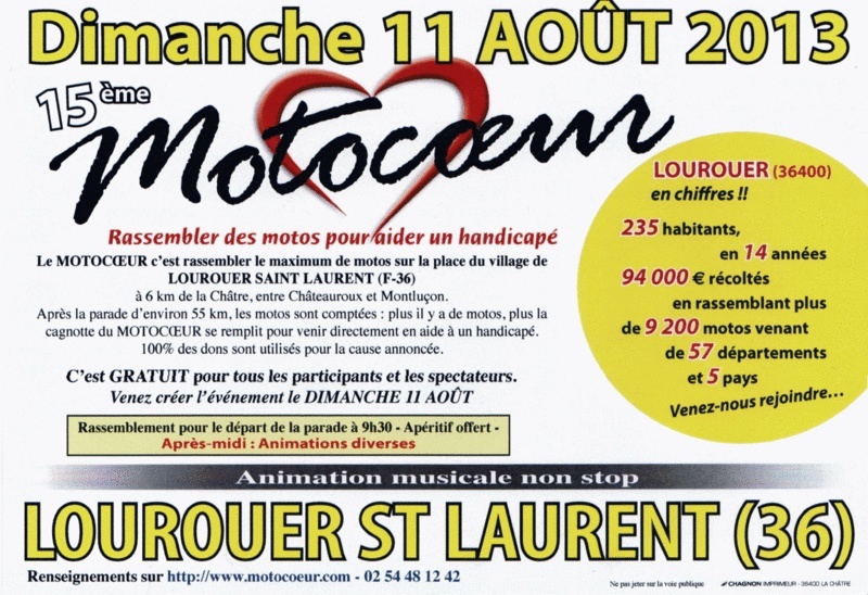 15ème Motocoeur le 11/08/2013 à Lourouer-Saint-Laurent (36) Motoco10
