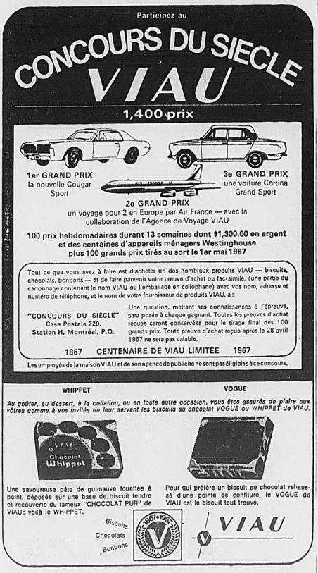 Concours du siècle Viau en 1967, le grand prix est une Mercury Cougar 1967_019