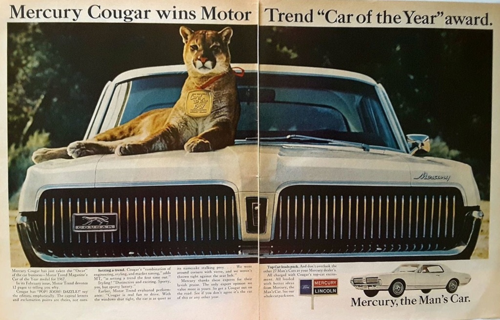 Publicité en anglais pour la Cougar 1967 Cougar14