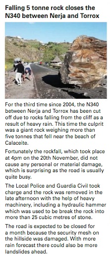 Churnalism: Recently in Southern Spain a rock rolled onto a road. 5_tonn10