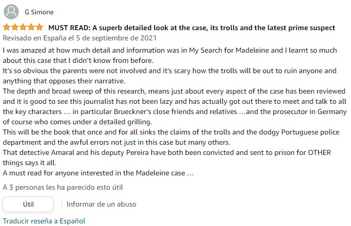 Extract from Jon Clarke's new book: 'My Search for Madeleine McCann' - Page 10 Review10