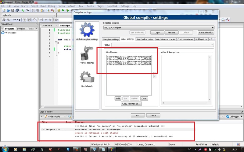 sdl libraries for - Sdl libraries linking for codeblocks, installation guide Screen12