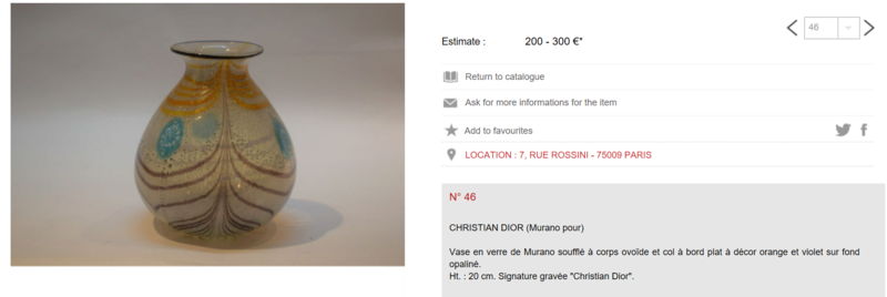 flacon en verre Franco Moretti pour Christian Dior Screen29