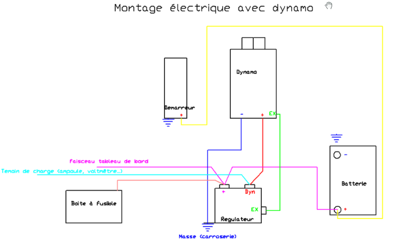 CABLAGE ALTERNATEUR - alternateur Regul_12