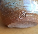 yunomi-looking bowl and matching spoon, S mark shell mark spiral mark  Bowl_a13