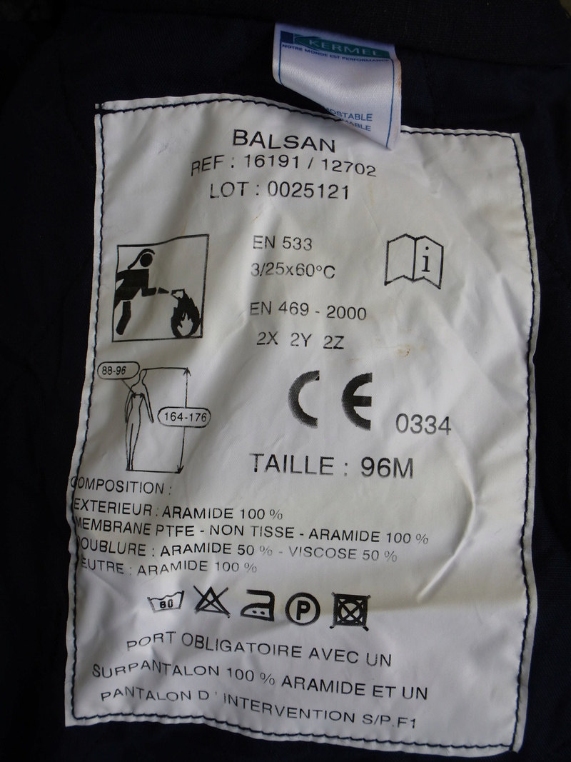 Veste pompier Balsan P1010715