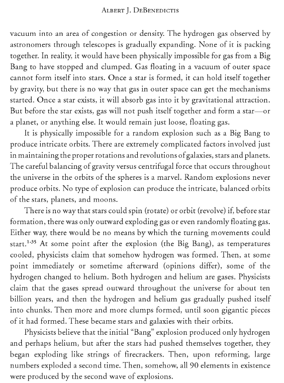 Chronology and timeline of origins of the universe , life and biodiversity,  the lack of explanatory power, open questions , and refuted claims of naturalism Nebula10