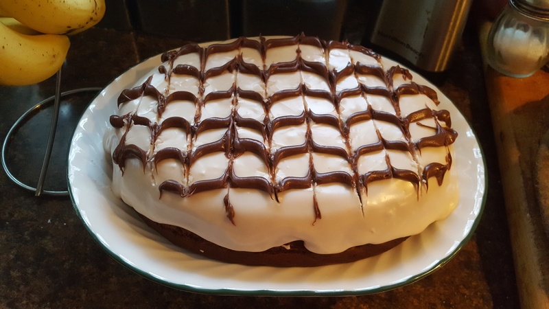 Gâteau de paresseuse aux bananes 20170129