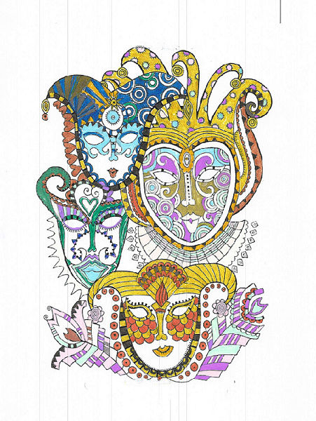 coloriage anti-stress pour adulte - Page 12 Masque11