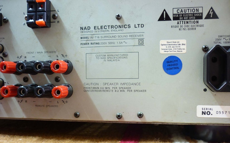 WTS Nad 716 surround receiver(SOLD) 311