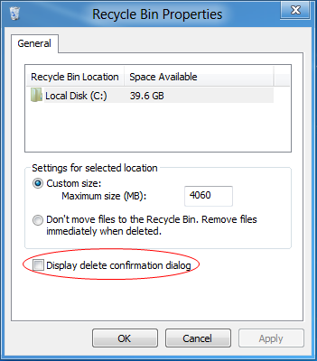 windows - Delete File Confirmation Dialog Box in Windows 8 and How to Enable it? Image_11