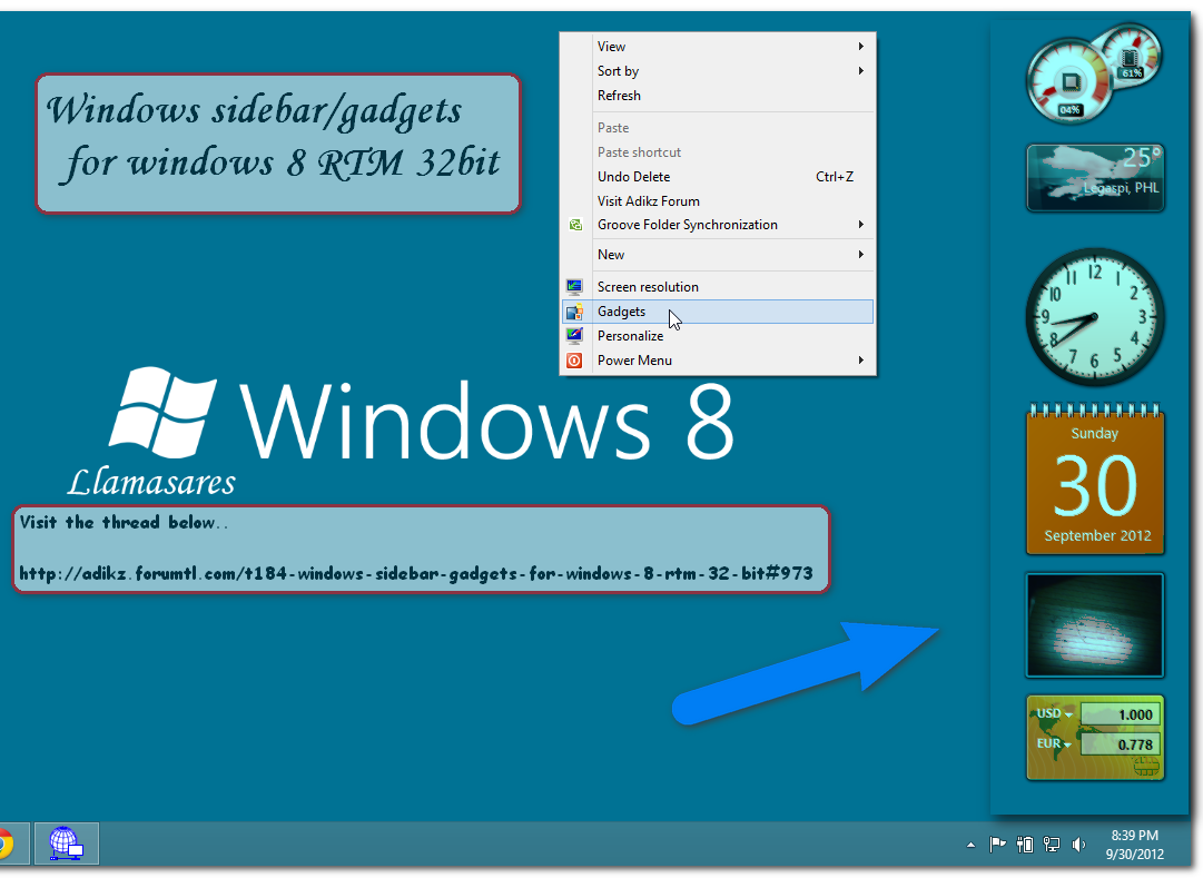  Windows Sidebar/Gadgets for Windows 8 RTM  Win8ga10