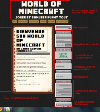 Créations d'un site pour un serveur Minecraft. Info_c11