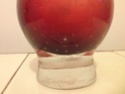 Red glass vase with bubbles Red_va11