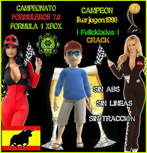  ¡ CAMPEÓN ! / F1 2013 - XBOX 360 / CPTO. FORMULEROS 7.0 - F1 XBOX / CAMPEÓN, CLASIFICACIÓN Y PODIUM FINAL / NOVIEMBRE DE 2016.  Fa612
