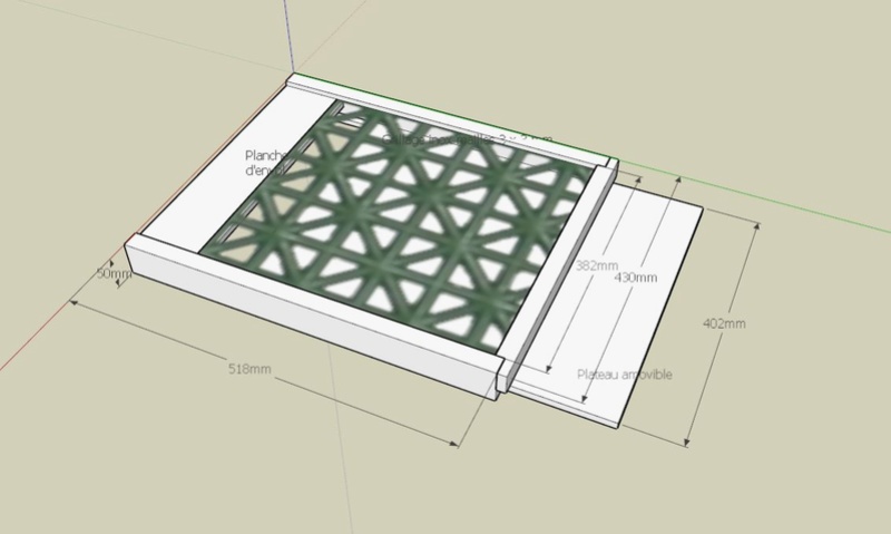 Plans et cotations d'une ruche Dadant 10 cadres B11