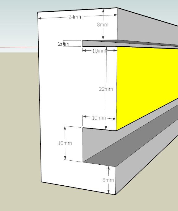 Plans et cotations d'une ruche Dadant 10 cadres B211