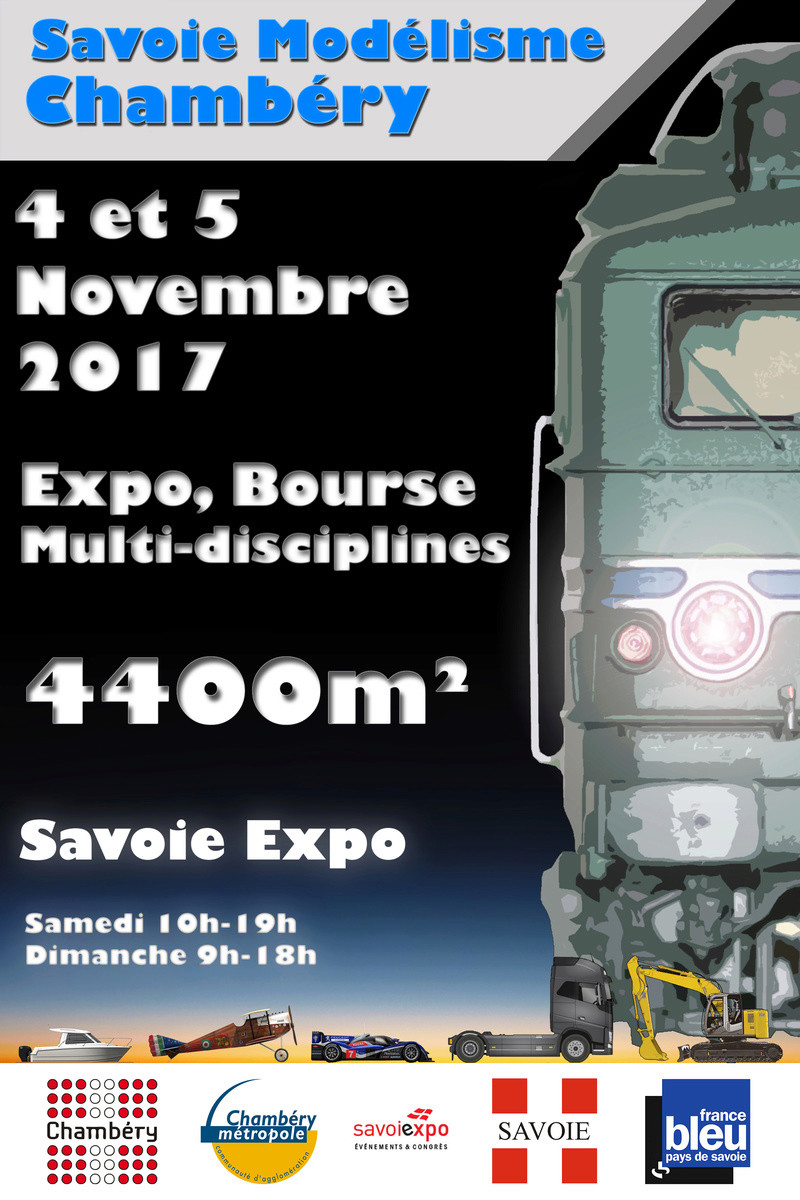 Chambéry - Exposition Savoiemodelisme 2017 - 4 et 5 novembre 2017 Affich10