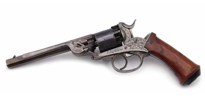 Revolver à percussion Herman David, entre 1856 et 1858. Hd410