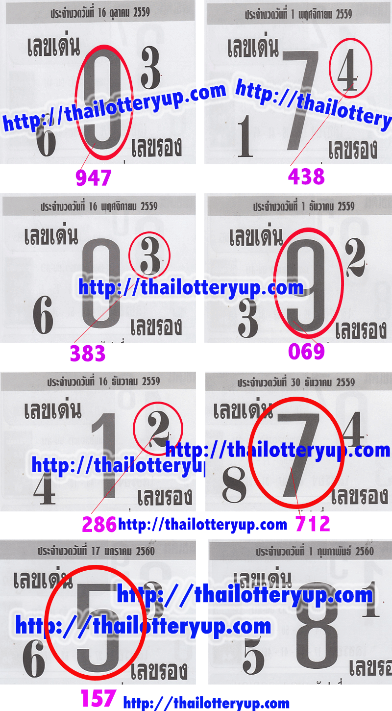 Thai Lottery Tips First Paper Or Free Touch Tip 01/02/17 Kune0111