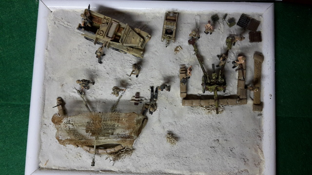 Batterie mixte : obusier FH18 et PAK40 Afrika corps 1942 au 1/72 03-02-20