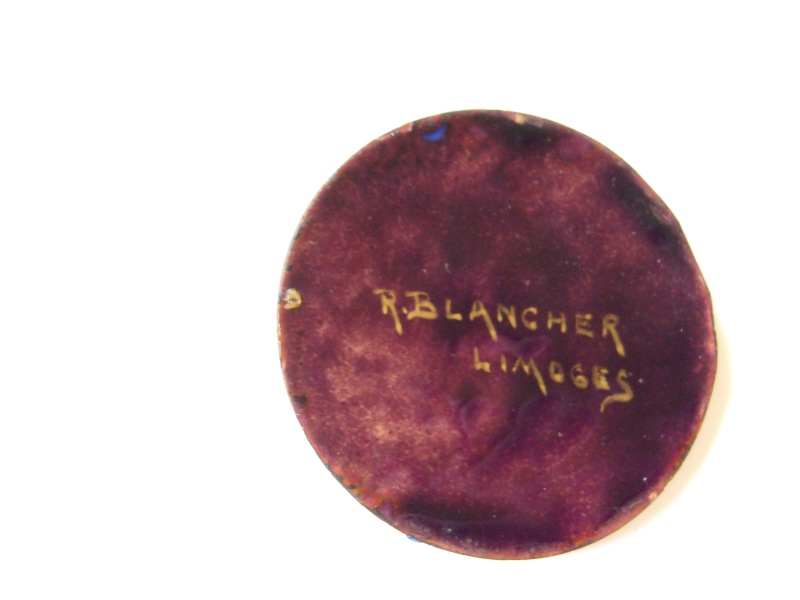 Petite plaque émaillé R. Blancher Limoges 01610