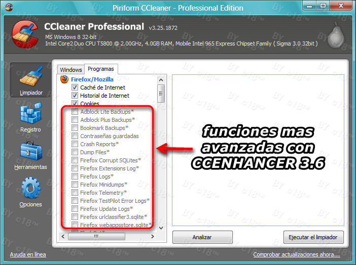 CCleaner Professional Edition 4.04.4197 + CCEnhancer 3.7 Final Ashamp15