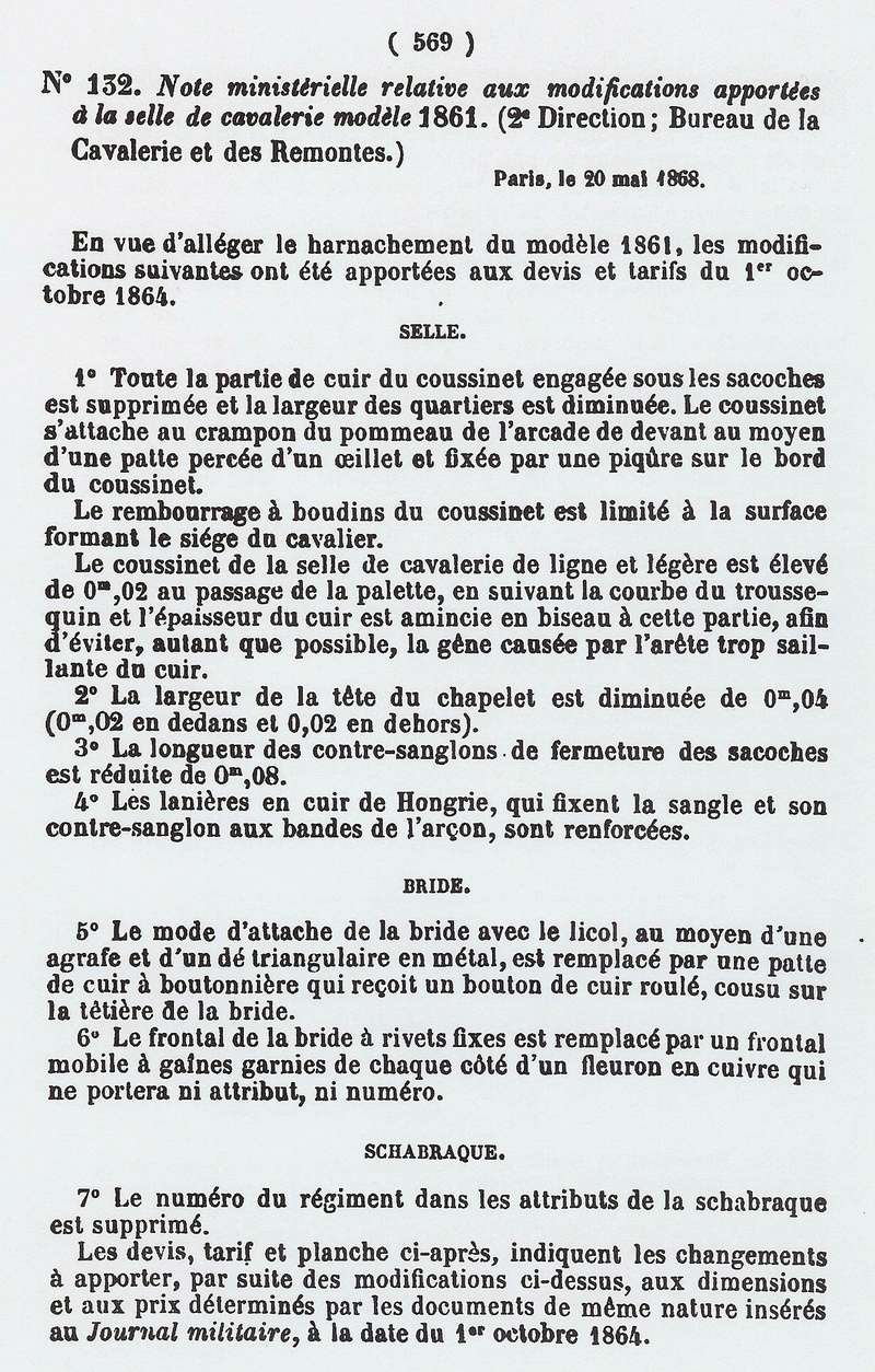 La selle française de cavalerie modèle 1861  Numyri13