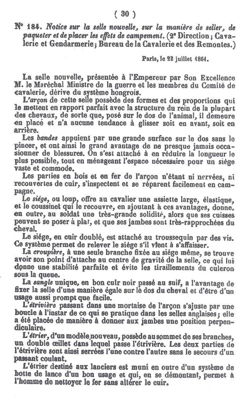 La selle française de cavalerie modèle 1861  Numyri17