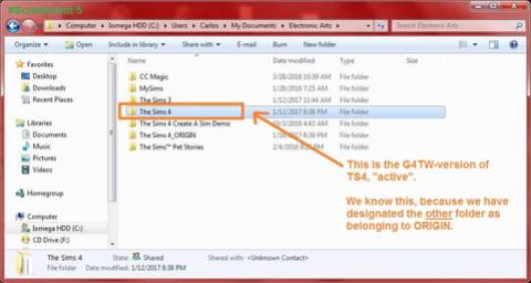 I Have Both Origin G4tw Versions Of Sims 4 How Can I Manage The Documents Folder Updated On 07 04 2020