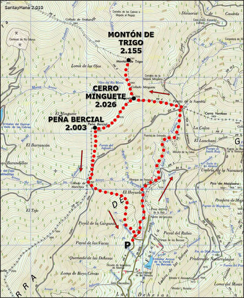 Senderismo invernal: sábado 3 de diciembre 2016 - Ascensión al Montón de Trigo Mapa_m10