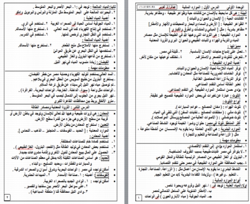 اقوى 40 ورقة وورد لشرح ومراجعة منهج الدراسات الاجتماعية للصف الخامس الابتدائي ترم أول 52010