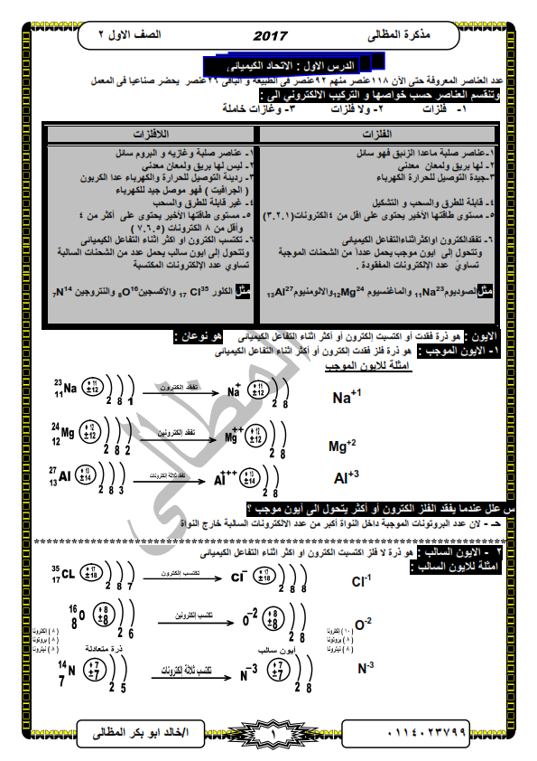 اقوى مذكرة علوم للصف الاول الاعدادي ترم ثان - سلسلة المظالي 2017 Ououoy10