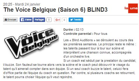 The Voice Belgique 2017 - Saison 6 - Blind Audition - RTBF The_vo13