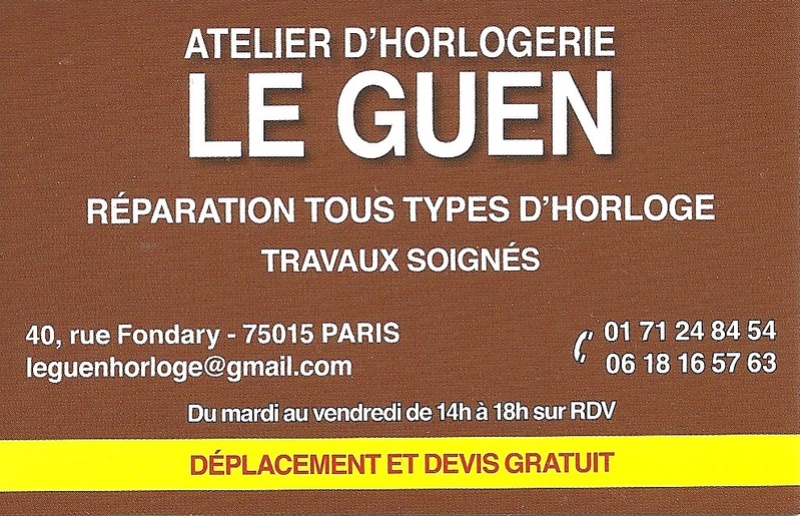 Atelier d'horlogerie Le Guen 75015 Atelie10