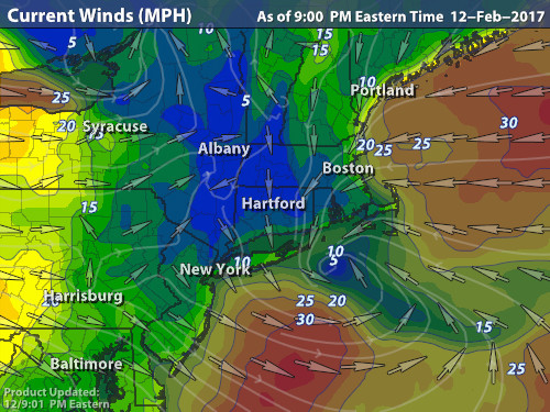 2/13/17 High Wind Event Warnings / Advisories Issued Hfd10