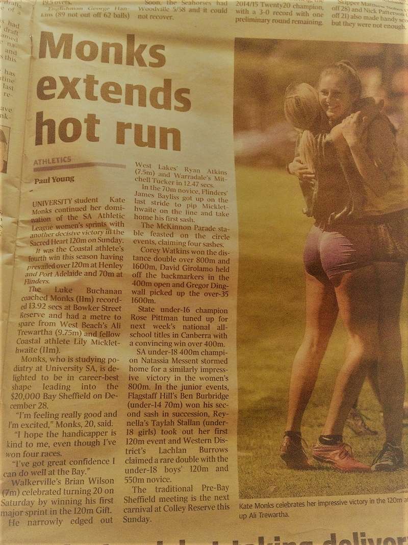 Sacred Heart article as it appeared in the local paper. Kate_m13