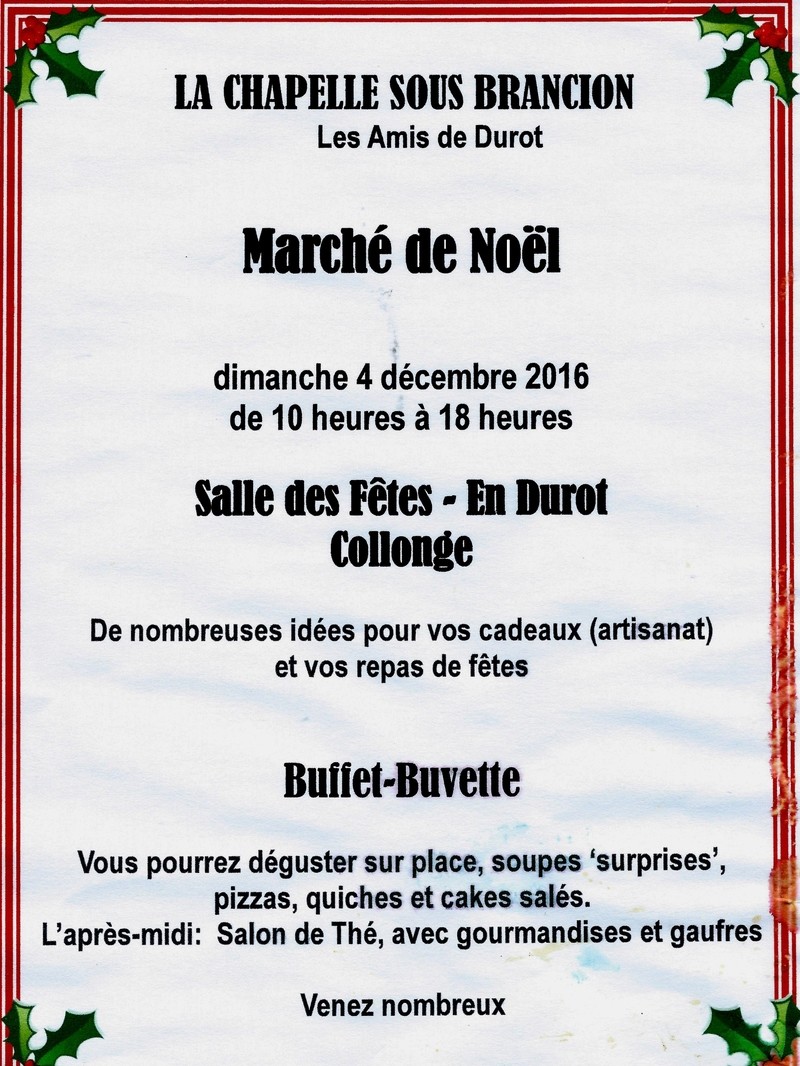 Marché de Noël 2016 La Chapelle sous Brancion Marchy10