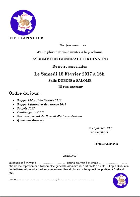 Assemble gnrale du CLC Ag10