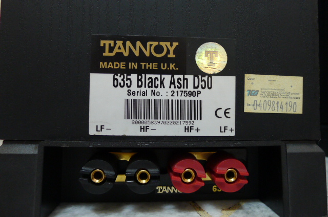 Tannoy 635 D50 Dual Concentric Floor Standing Speakers (Used) SOLD P1130418